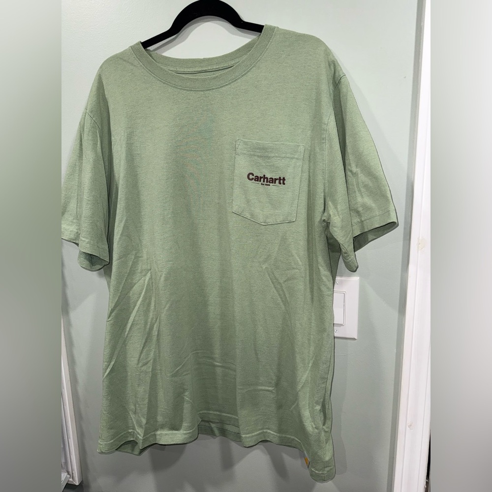 Carhartt Men’s Sage Green Pocket T-Shirt - Picture 2 of 5
